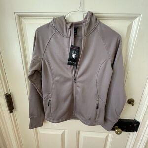 Spyder Light Gray Full-Zip Hoodie